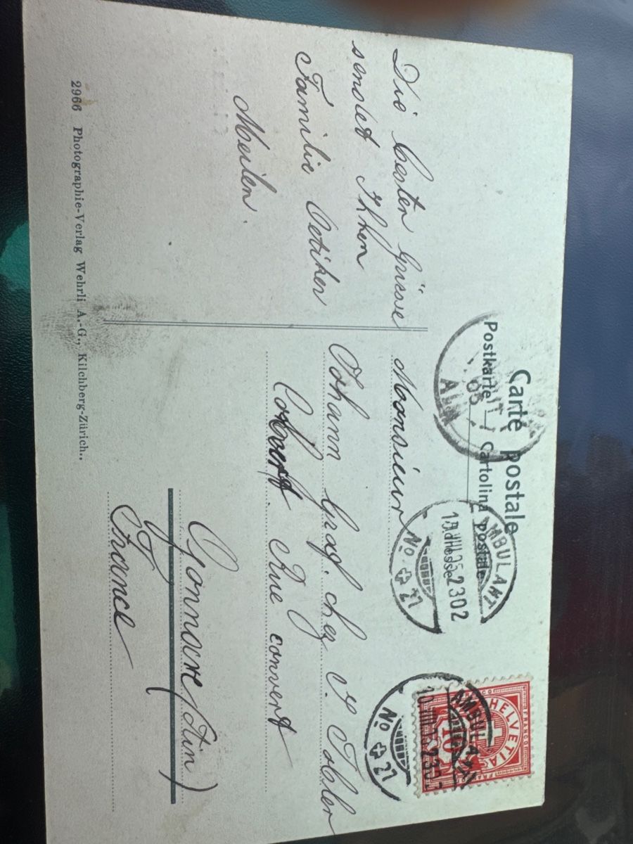 Cartoline postali: Atike Postkarte Erlenbach – Usato da Chur venduto da fishmob1983 1