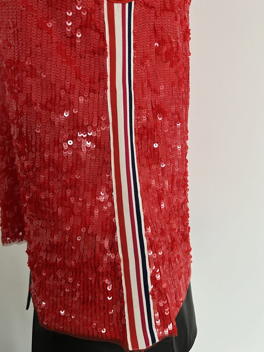 Marc Cain Tops: Marc Cain Pailletten Top, rot, 3/38 – Gebraucht aus Bergdietikon von pinkerton13 4