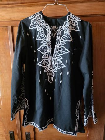 Damen Bluse Tunika Oberteil bestickt Grösse 12