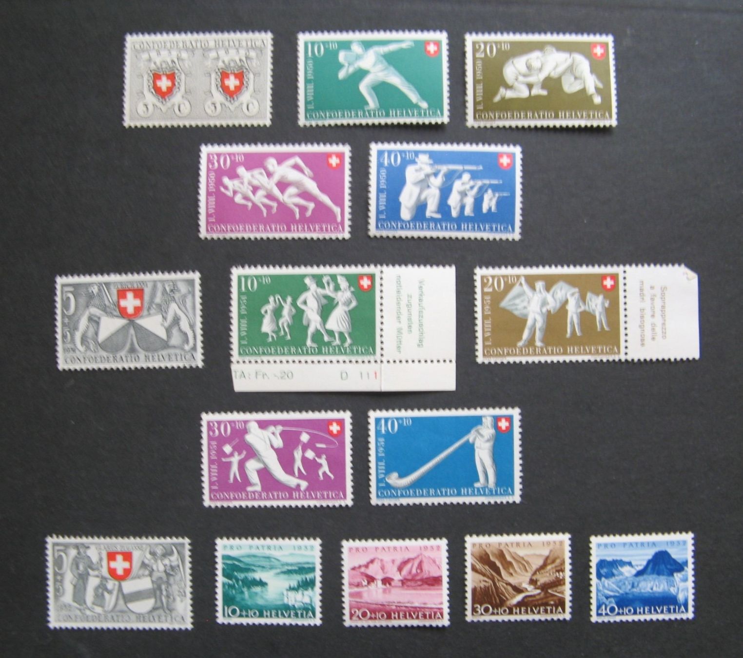 Tous les timbres: PP 1950 - 1952 3 Sätze einwandfrei postfrisch ** – Neuf (Voir description) à Frauenfeld par Interessent1