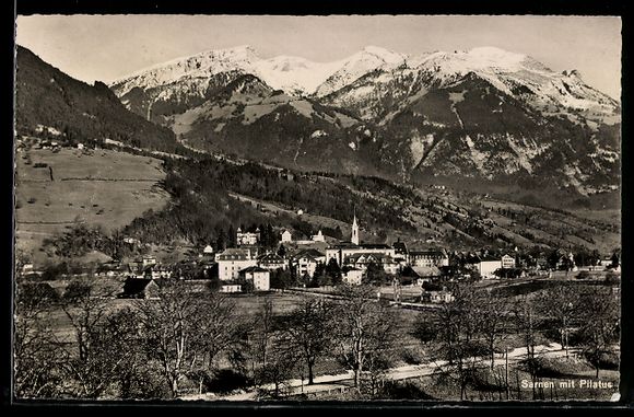 Cartoline postali: AK Saanen, Blick zum Pilatus – Usato da Berlin venduto da bartko-reher