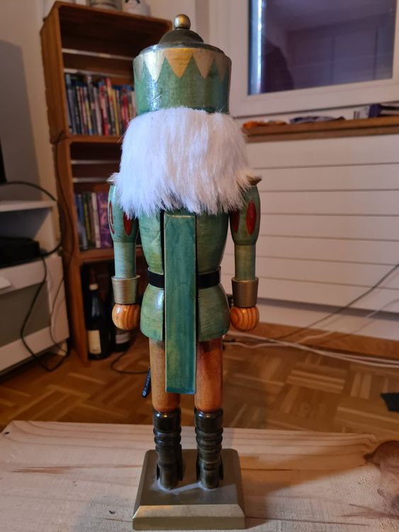 Weihnachtsnussknacker Aus Holz – 38 Cm Große Figur, Traditionelles Ornament Für Wohnzimmer & Deko