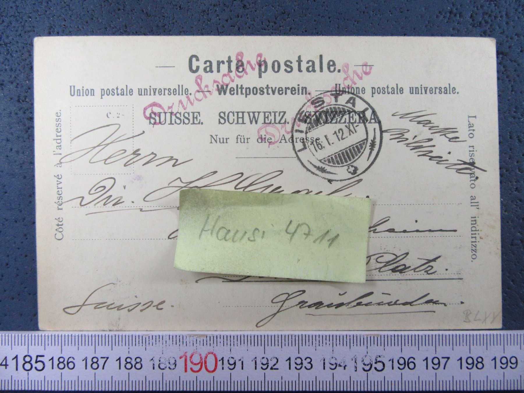Cartoline postali: LIESTAL RATHAUS  1912 BL AK – Usato da Ettingen venduto da Hausi4711 1
