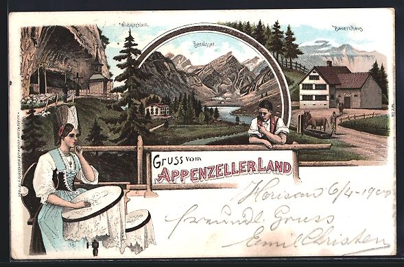 Ansichtskarten: Litho Wildkirchli, Wallfahrtsort mit kl. – Gebraucht aus Berlin von bartko-reher