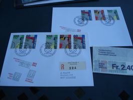 Set 150 Jahre Briefmarken 1994, 2 FDC + Lose ET-o