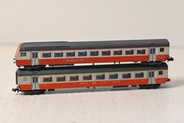 Swiss Express Steuerwagen + 1 Kl Minitrix Spur N mit OVP