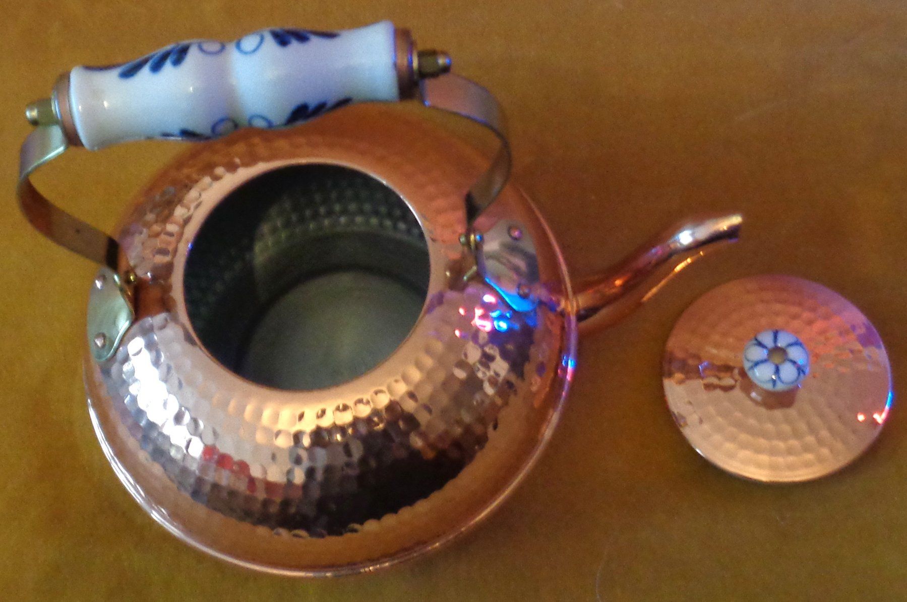 Teiere: KUPFER VINTAGE TEEKANNE MIT DECKEL – Usato da Lausanne venduto da kiliman73 2