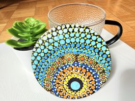 Hand Painted Dot Mandala Coaster - Unique Gift Idea! (2pcs)