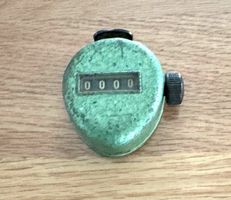 Compteur manuel mécanique 4 chiffres vert