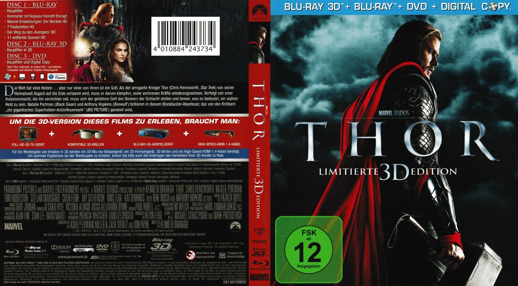 Tutti i DVDs: Blu-Ray - Thor - Limitierte 3D Edition – Usato da Langnau am Albis venduto da MediaRescuerKeLoX