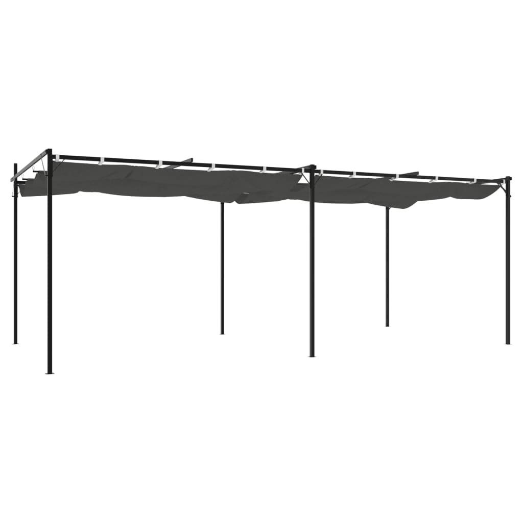 Unterstände: Pergola mit Schiebedach Anthrazit 589x292x230 cm – Neu und originalverpackt aus  von  4