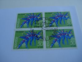 Marke Pro Sport 1989, FDC Einzel + 4erblock, 2 Belege
