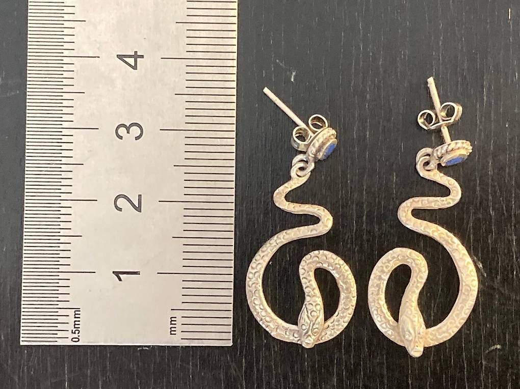 Ohrringe & -stecker: Ohrringe, Schlangenohrringe, Silber mit Lapislazuli – Gebraucht aus St. Gallen von jbr_q7tx 2
