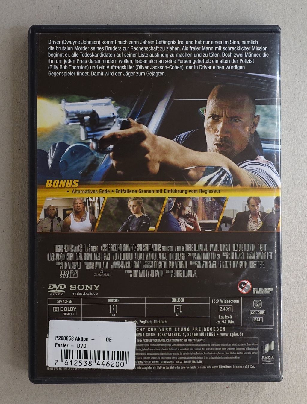 Alle DVDs: Faster - DVD mit Dwayne Johnson, Billy Bob Thornton – Gebraucht aus Sessa von fraenklishop 1