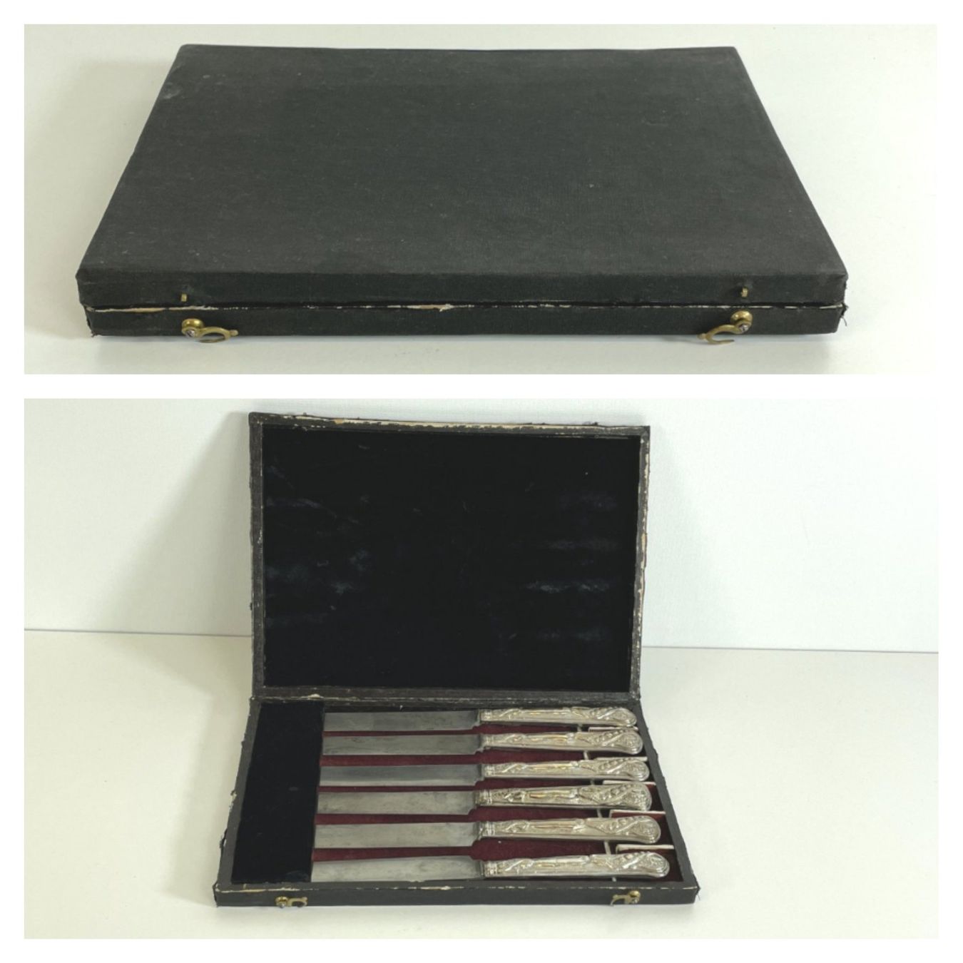 Coltelli: Etui mit 6 Messern Versilbert Antik, Jugendstil – Usato da Zürich venduto da Arche_Brockenhaus 1