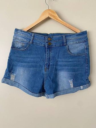 Jeansshorts, Denim, Zerrissene Löcher, Gr. XXL, Neu!
