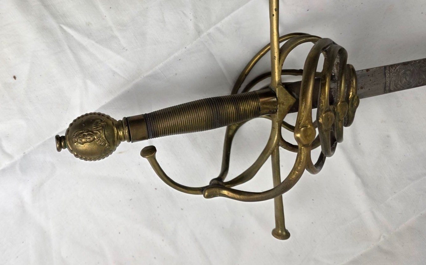 Sonstiges zum Sammeln & Seltenes: Rapier oder Degen Reproduktion im Stil um 1580 ca. 1900 – Gebraucht aus Flums von Flumsantik 1