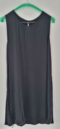 Schwarzes Kleid mit Perlen Gr. 34 elegant festlich Cockta...