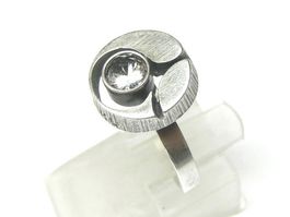 Vintage Ring Silber 925 + MP Finnland Bergkristall Gr. 55