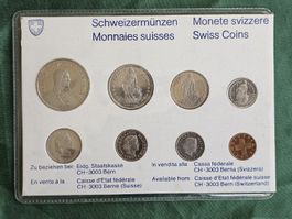 Schweizer Münzsatz 1977 – Komplett  – Stempelglanz - top.