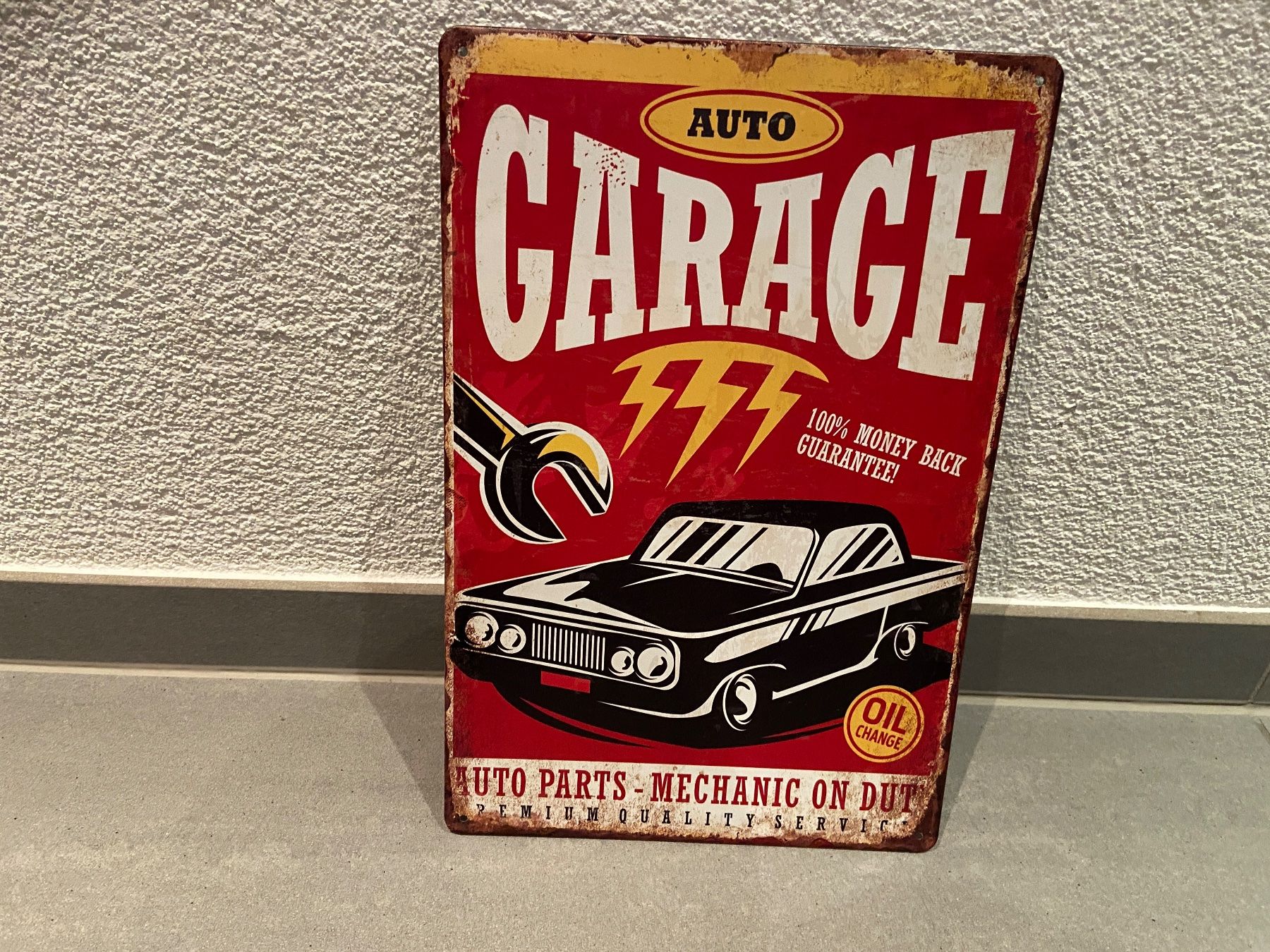 Schilder: SCHILD Vintage Blechschild GARAGE AUTO NEU – Neu und originalverpackt aus Seon von Aaargauer01 8