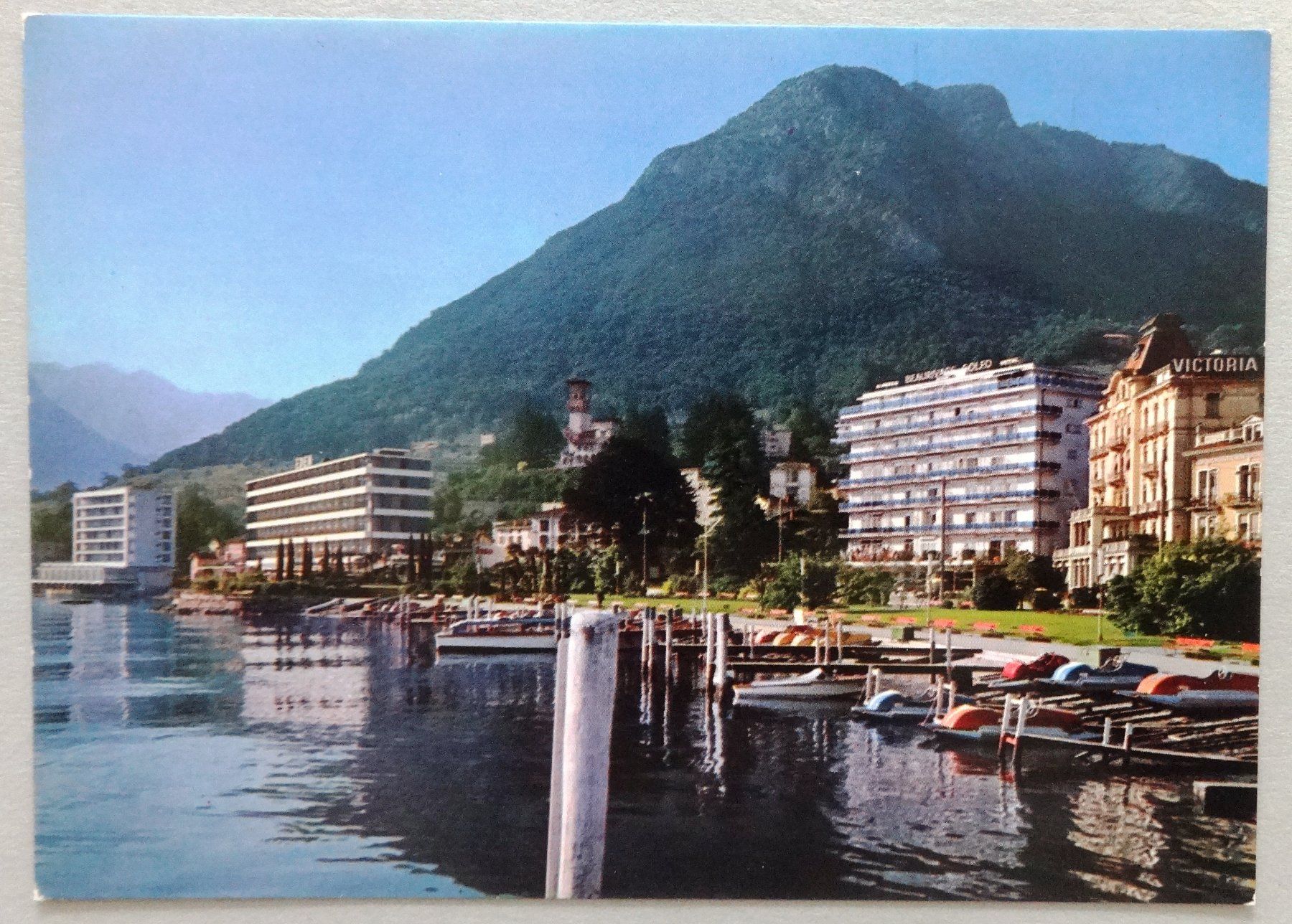 Ansichtskarten: Lugano-Paradiso, Mte S. Salvatore e il Quai – Gebraucht aus Fétigny von Billy2miny