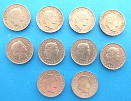 Münzen 20 Rappen 1950-1959