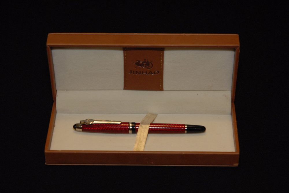 JINHAO 159 Füllfederhalter Schwarz Mit Silbernem Clip - Schreibfeder M Für Elegantes Schreiben, Mit Konverter