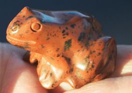 Deko Heilstein G-802 – Frosch Mahagoni Obsidian