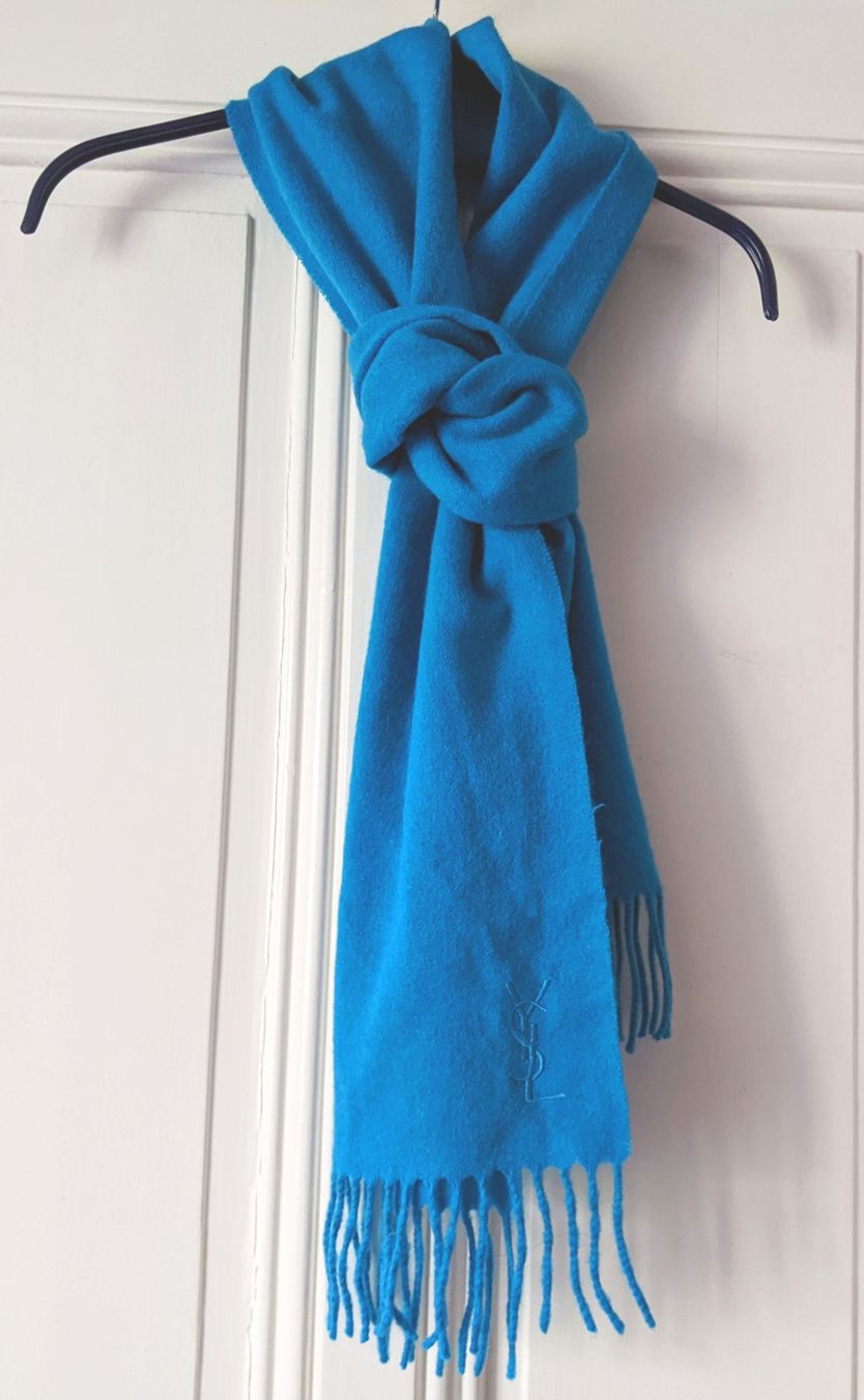 YVES SAINT LAURENT : Echarpe vintage en laine turquoise (Gebraucht) in ...