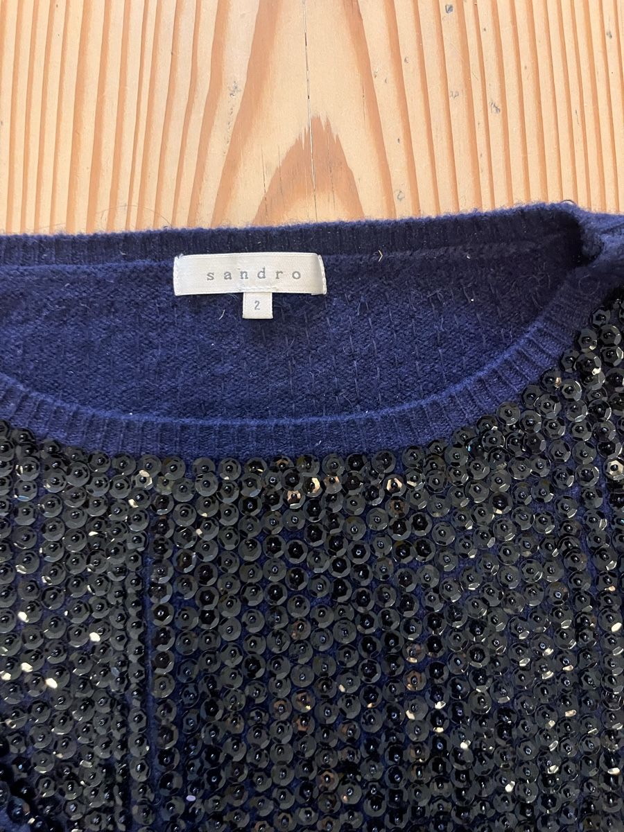 Sandro Maglioni & Felpe: Sandro Pailletten Kaschmir-Pullover, Grösse 2, neuwertig – Nuovo (secondo la descrizione) da Zürich venduto da noe_9dc2 1