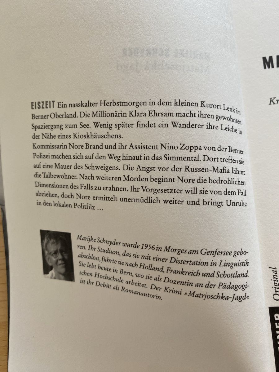 Bücher: Matrjoschka-Jagd - Marijke Schnyder – Gebraucht aus Schwarzenburg von Michellu 4