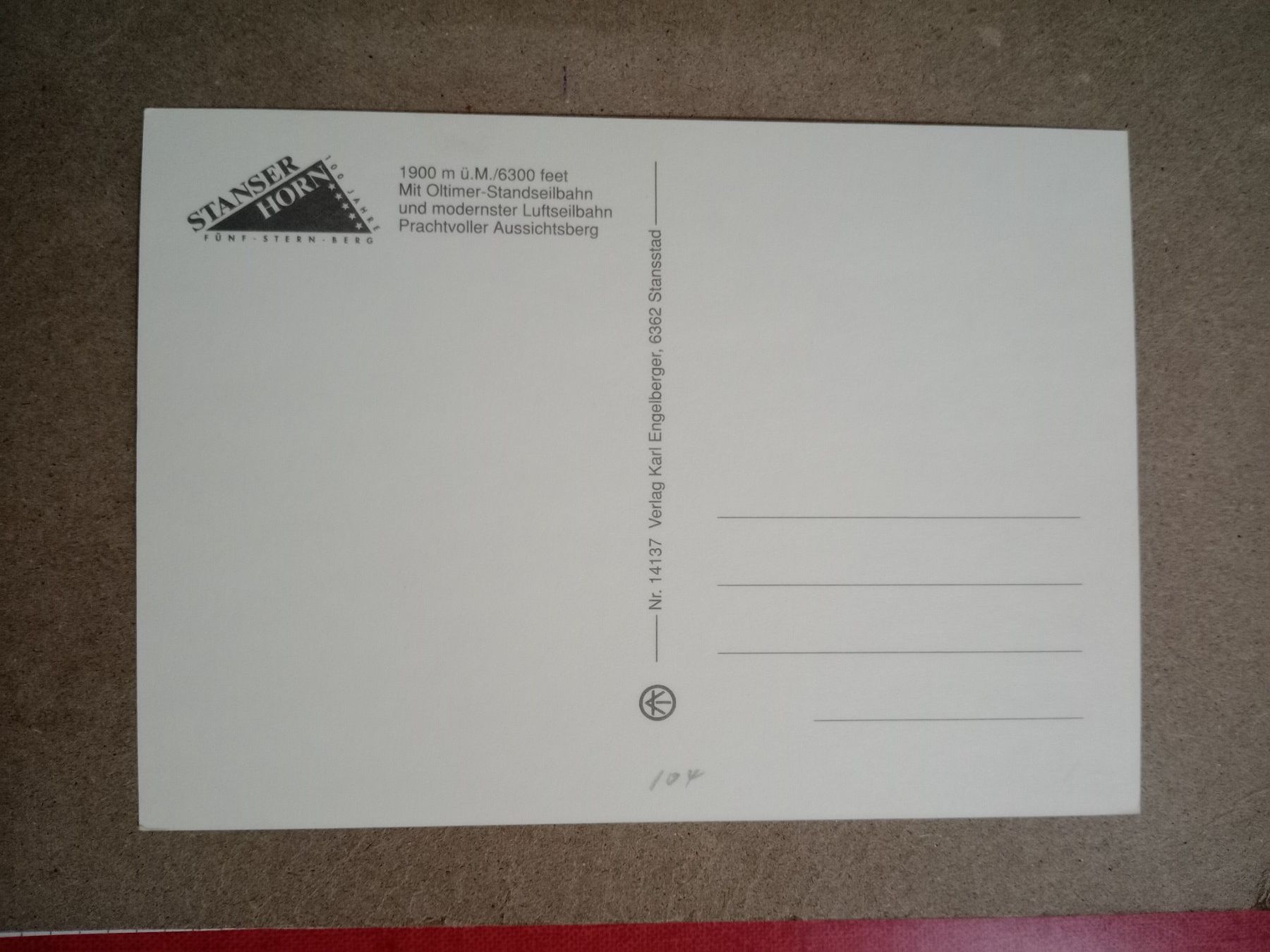 Cartoline postali: AK Luftseilbahn am Stanserhorn – Usato da Küttigen venduto da Melisch1000 1