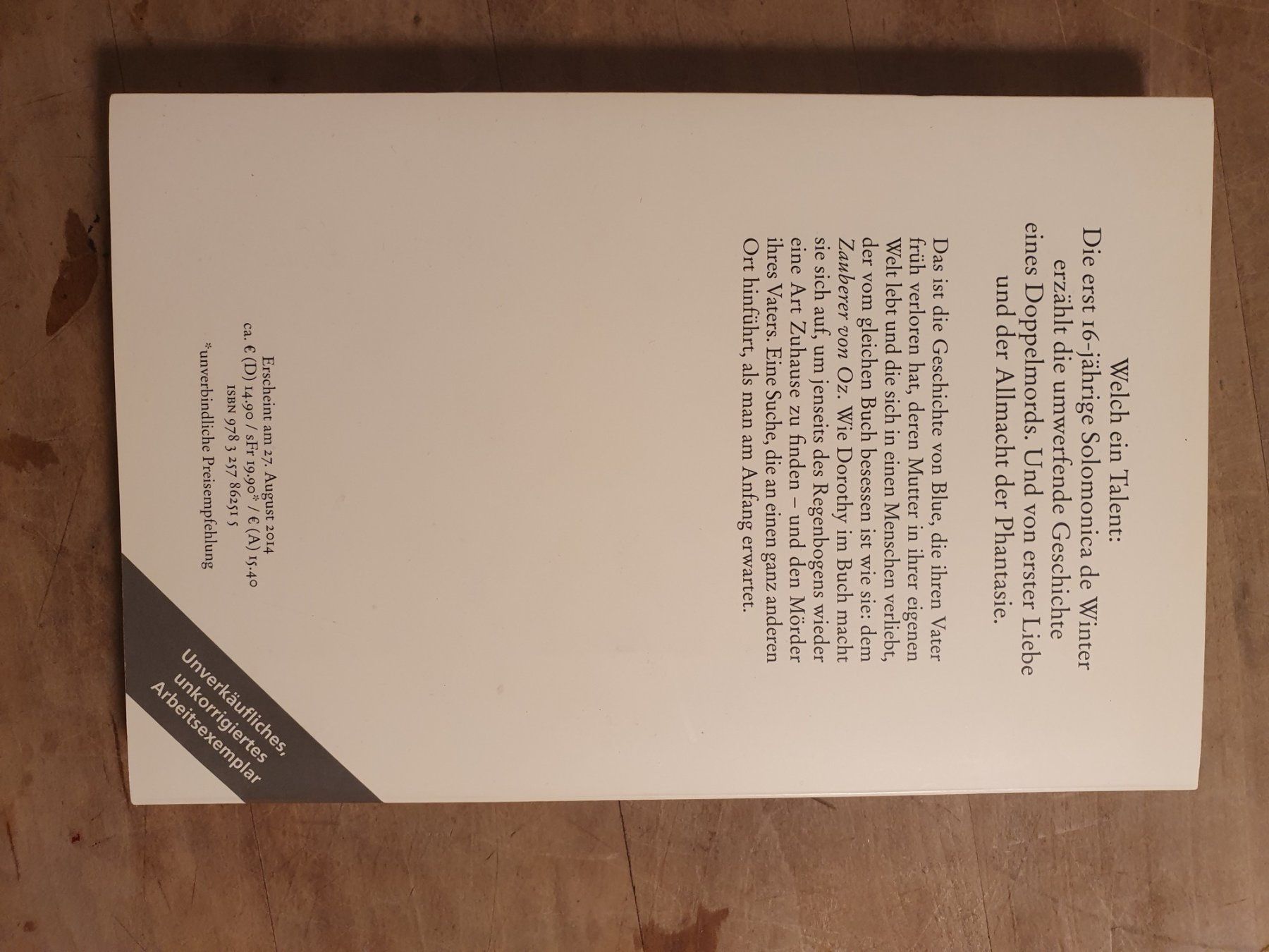 Bücher: Die Geschichte von Blue Solomnica de Winter Diogenes – Gebraucht aus Zürich von loosebone 1