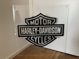 Harley Davidson Schild aus Plexiglas mit Aufhängelöcher
