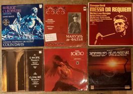 7 LPs mit Werken von Fauré,  Falla,  Nielsen, Ravel, Verdi..