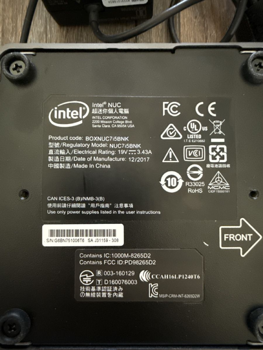Intel PC: Intel NUC7i5BNK Mini-PC Windows installiert – Usato da Obernau venduto da Alaska172 1