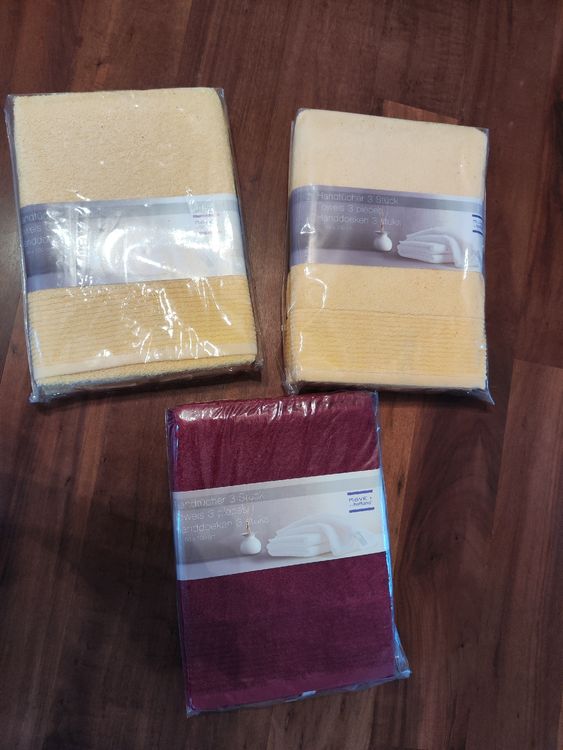 Biancheria da letto: 3 Handücher von Möve, bordeauxrot – Nuovo e nell'imballaggio originale da Rheinfelden venduto da Sandra220