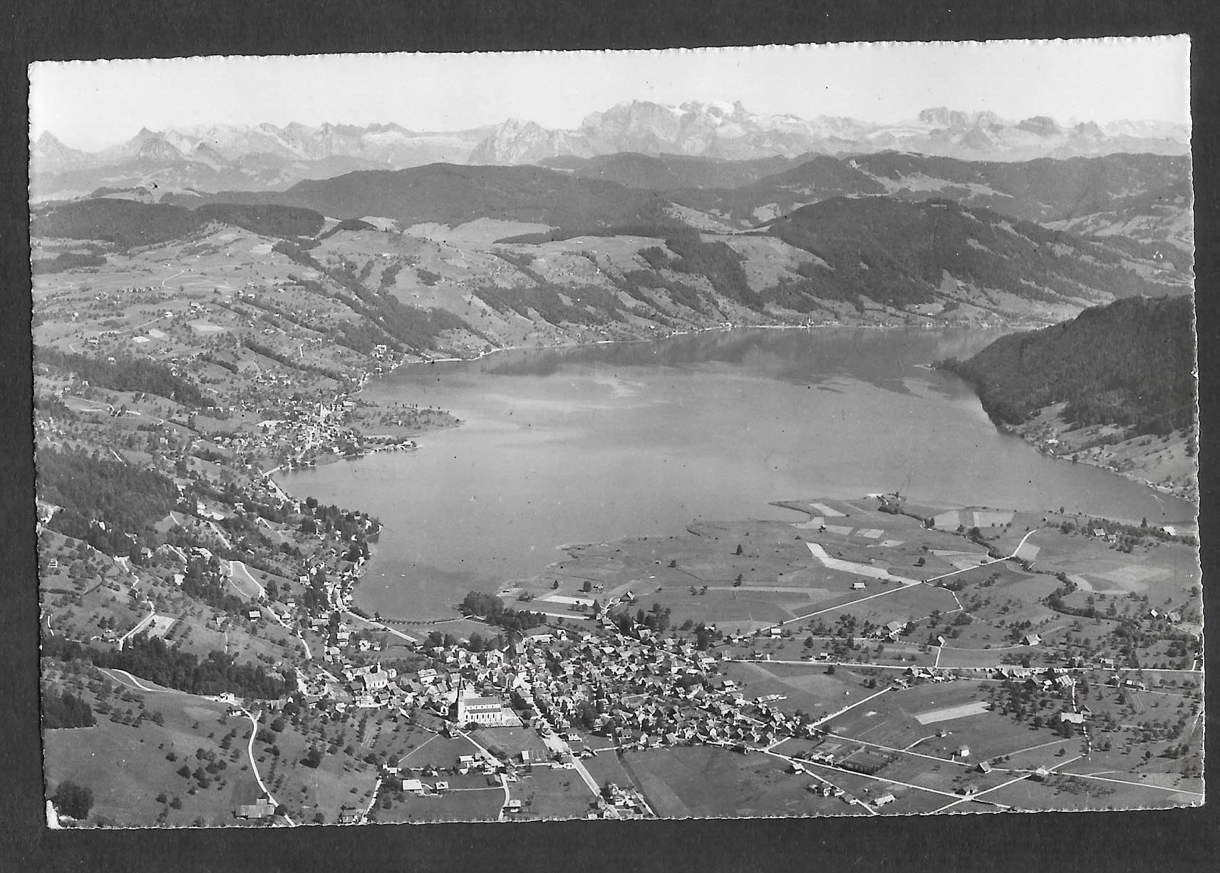 Cartoline postali: Unterägeri Flugaufnahme – Usato da Olten venduto da clotaldi