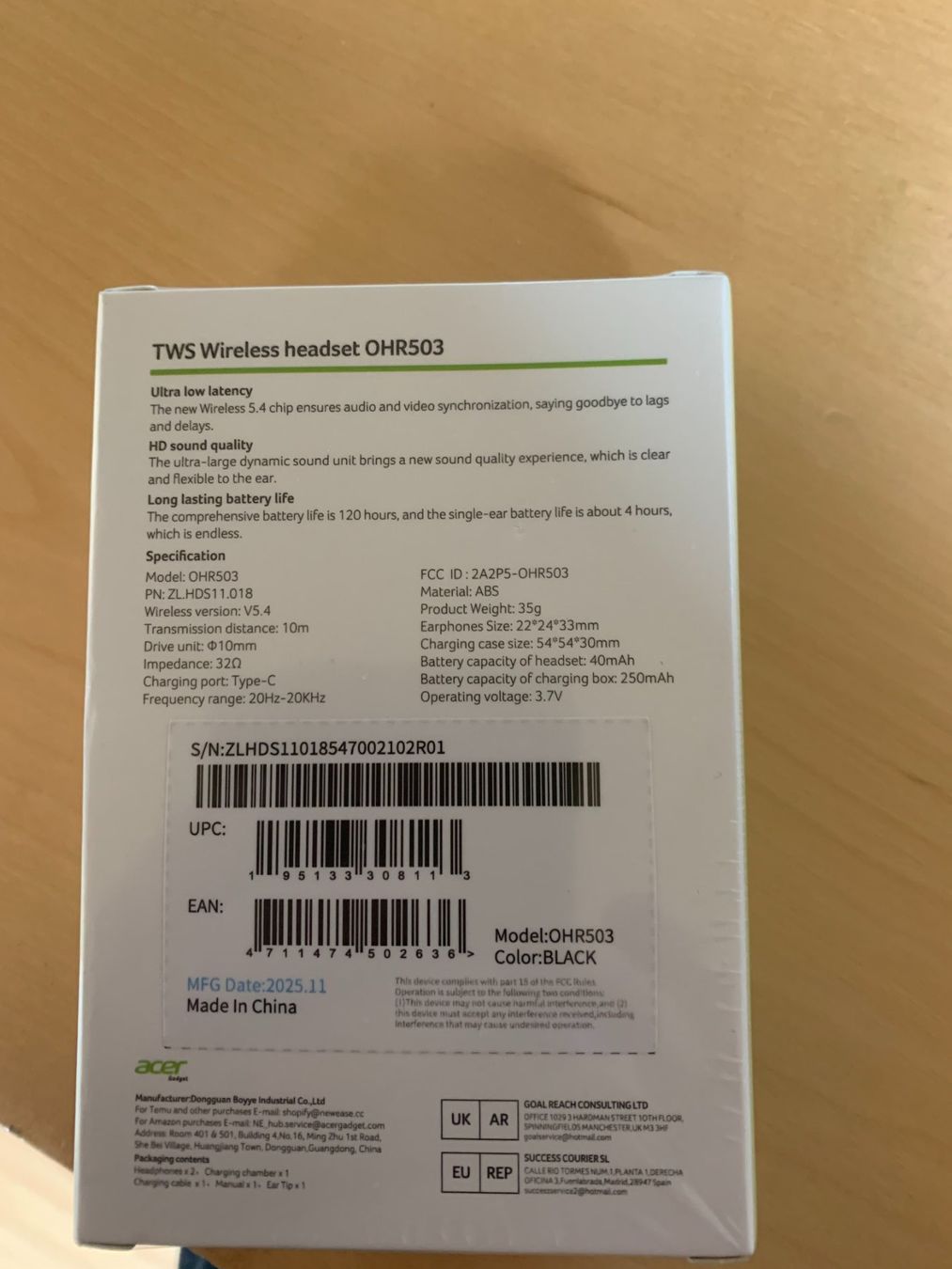 Kopfhörer: Wireless Headset OHR503 – Neu und originalverpackt aus Oberdorf BL von Semema 1