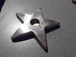 Kerzenständer Stern, Metall, silberfarbig