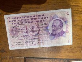 Billet suisse banknoten 07.03 1973