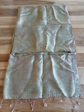 Silk scarf! Elegant Spring Scarf - Gold-Green