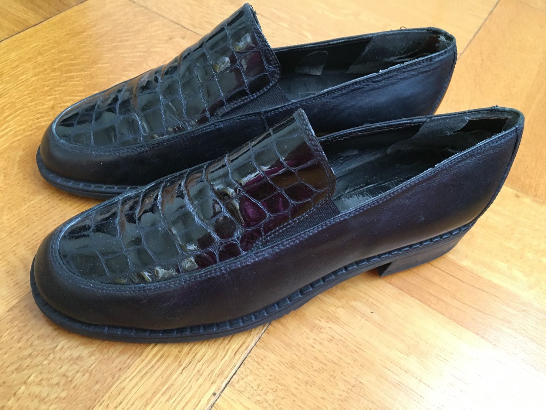 Scarpe da donna: Schöne dunkelblaue Slipper – Usato da Bern venduto da Smile-2707 1