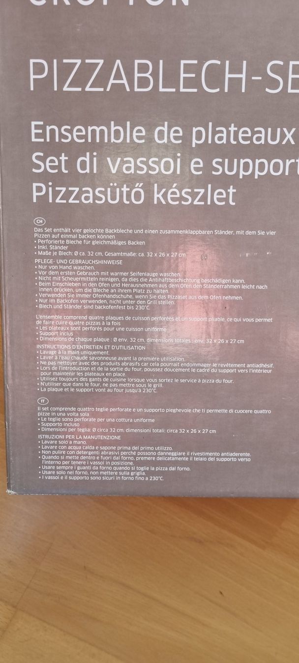 Teglie da forno: Pizzablechset mit Ständer – Nuovo (secondo la descrizione) da egliswil venduto da Maggy6 1