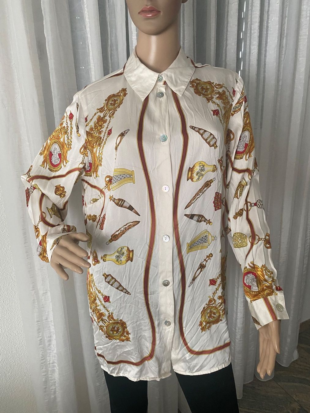 Peter Hahn Blusen: 100% Seide - zeitlose PETER HAHN Klassiger Bluse, beige, 46 – Neu (gemäss Beschreibung) aus Winkel von ferrari2022