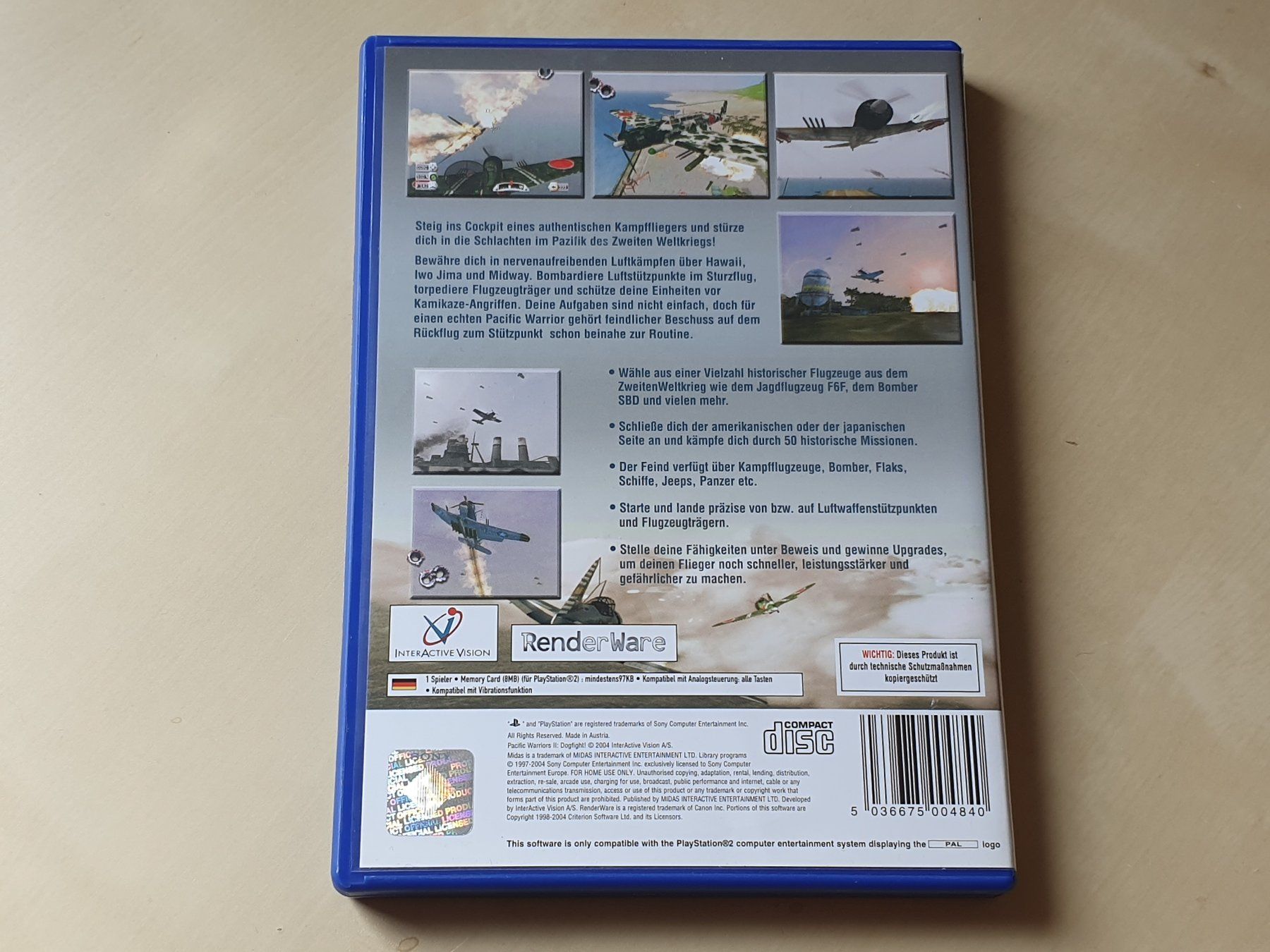 Sony Giochi: Pacific Warriors II Dogfight – Usato da Stansstad venduto da collectorsshop 1
