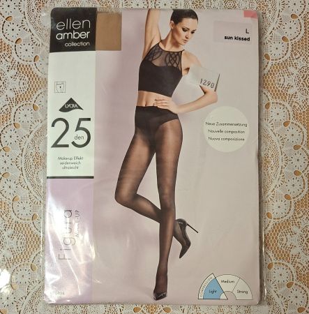 Ellen Amber Figura Make Up 25den Strumpfhose Gr.L Sun Kissed
