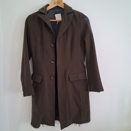 Diesel long coat army style khaki brown 