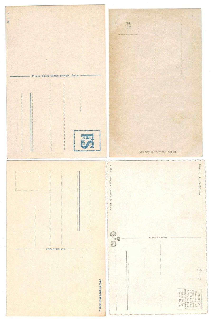 Cartes postales: 4 AK Stadt Bern – D'occasion à Zürich par tol_b7c7 1